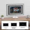 Almoz Riser Stand for Echo Show 21, Show 15 (All Generations), Adjustable Height with Swivel and Tilt, Aluminum Holder Stand for Show 21, Sturdy Non-Slip Base, Easy Screw Assembly (Riser-Silver) view 2