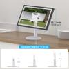 Almoz Riser Stand for Echo Show 21, Show 15 (All Generations), Adjustable Height with Swivel and Tilt, Aluminum Holder Stand for Show 21, Sturdy Non-Slip Base, Easy Screw Assembly (Riser-Silver) view 3