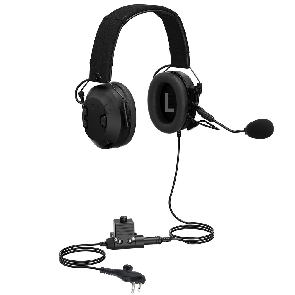 HELETUL Noise Reduction Airsoft Headset, Hunting Earmuff with U94 PTT for Hytera bd502i bd552i bd612i tc508 pd562i pd402i pd482i Walkie Talkie