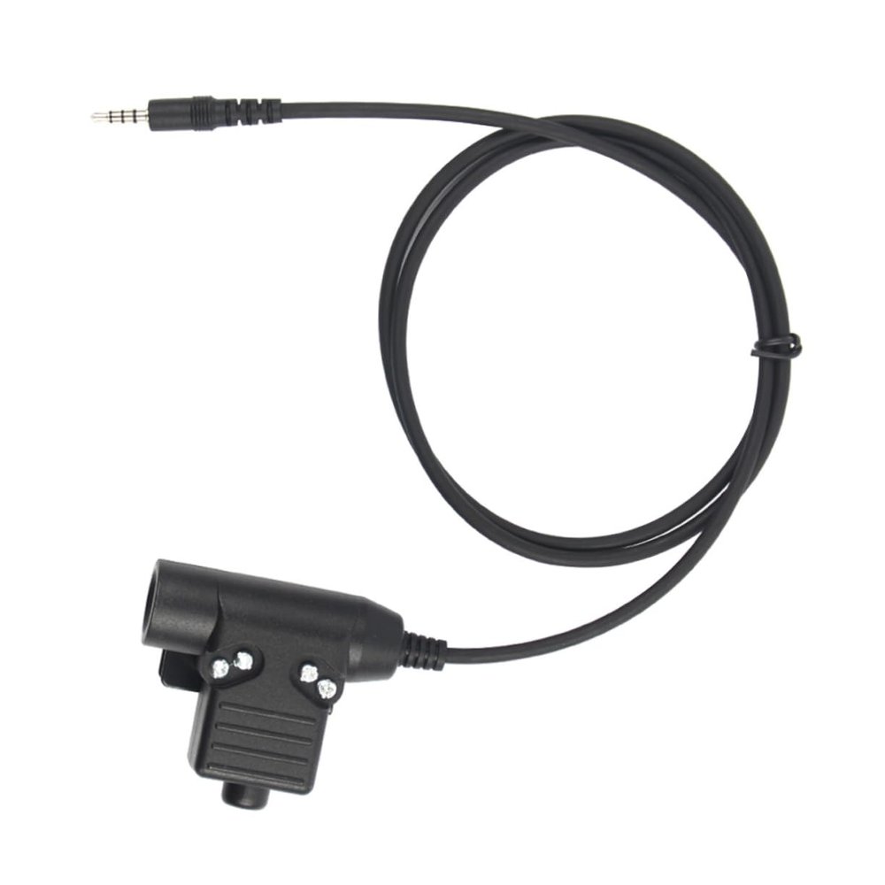 Angoily Ptt Adapter Cable for Radio Ptt Button Clip Compatible with Military Standard Headsets Use Talk System