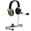 ANC Noise Canceling Headset Tactical Ptt Noise Reduction Boom Mic Walkie Talkie Electronics Over The Head Earmuffs Headpohne for Airsoft Mulsim Shooting Communication Earpro for Motorola 2 Pin Radio view 1