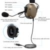ANC Noise Canceling Headset Tactical Ptt Noise Reduction Boom Mic Walkie Talkie Electronics Over The Head Earmuffs Headpohne for Airsoft Mulsim Shooting Communication Earpro for Motorola 2 Pin Radio view 3