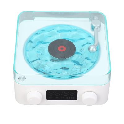 FILFEEL Vintage Speaker, Waves White Noise Record Player Speaker with 360 Surround Sound and Ambient Lighting for Office, Relaxation, and Sleep