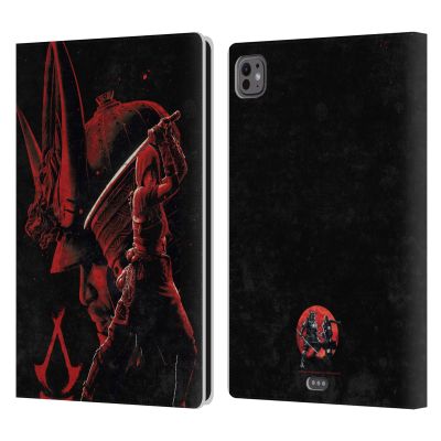 Head Case Designs Officially Licensed Assassin's Creed Yasuke Naoe Red Shadows Graphics Leather Wallet Case Compatible with Apple iPad Pro 11 M4/M5 2024/2025