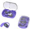 JNXIKOU Open Ear Bluetooth Headphones with Ear Hooks On-Ear Wireless Headset with Microphone, Bluetooth 5.3 Touch Control Air Conduction Sport Ear Buds IPX5 Waterproof Headsets for Workouts, Purple view 1