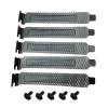 CLOTHBAG PCI Slot 5PCS Black PCI Bracket Vented Slot Covers Hard Steel Filter Blanking Plate with Screws for Computer view 1