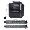 CLOTHBAG PCI Slot 5PCS Black PCI Bracket Vented Slot Covers Hard Steel Filter Blanking Plate with Screws for Computer view 2