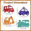 WOODOUNAI Construction Quarteto Nursery Wall Decor Wooden Constructions Vehicles Wall Decor Construction Themed Bedroom Decoration for Nursery Playroom Bedroom Sticker Decal (Vehicles) view 2