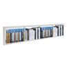 Unnsiapit CD Storage Rack, 5Pcs Wall-Mounted Metal CD Organizer Record Storage Shelves with 4 Compartments, CD Display Shelf DVD Holders for Living Room Bedroom, L34.2*H6.2in, White view 1