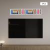 Unnsiapit CD Storage Rack, 5Pcs Wall-Mounted Metal CD Organizer Record Storage Shelves with 4 Compartments, CD Display Shelf DVD Holders for Living Room Bedroom, L34.2*H6.2in, White view 2