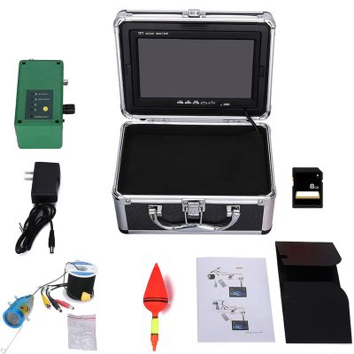 Kngiybo 7" DVR Fish Finder Underwater Fishing Camera Ice Fishing Camera Underwater Recorder 1000TVL W/30pcs Lights Ice Fishing Fish Finder for Ice/Sea/River/Boat Fishing(Size:15M)