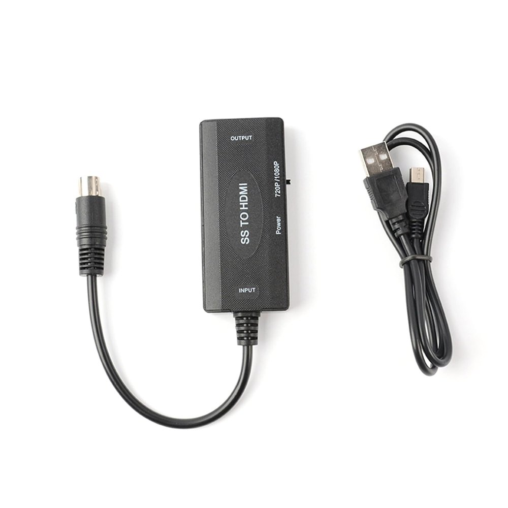 HDMI Video Adapter for Sega Saturn, Video Cable HDMI Converter Cord, Supports Screen 16:9/4:3, Resolution 1080P/720P