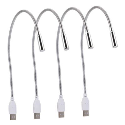 ANDRESLAD 4pcs USB Night Light for Keyboard Flexible Tube Design Eye-Caring Led for Office Home and Travel USB Powered Brightness Lighting