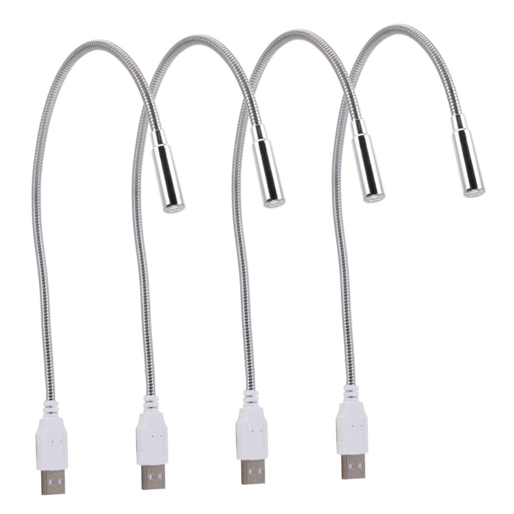 ANDRESLAD 4pcs USB Night Light for Keyboard Flexible Tube Design Eye-Caring Led for Office Home and Travel USB Powered Brightness Lighting