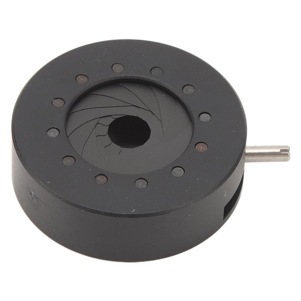 Manual Adjustable Aluminum Aperture Diaphragm, 0.5 15mm Iris Lens, 12 Blades for Camera Microscopy, Optical Adjustable Lens, Easy Installation, Sturdy and Stable