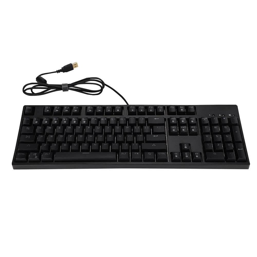 FUZHUI M 8 104 Key Mechanical Keyboard, Wired Computer Keyboard with Retro Rainbow Backlight, Ergonomic Design for Gaming and Office, ABS Material, Non Slip Pad and Wrapped Support Fr