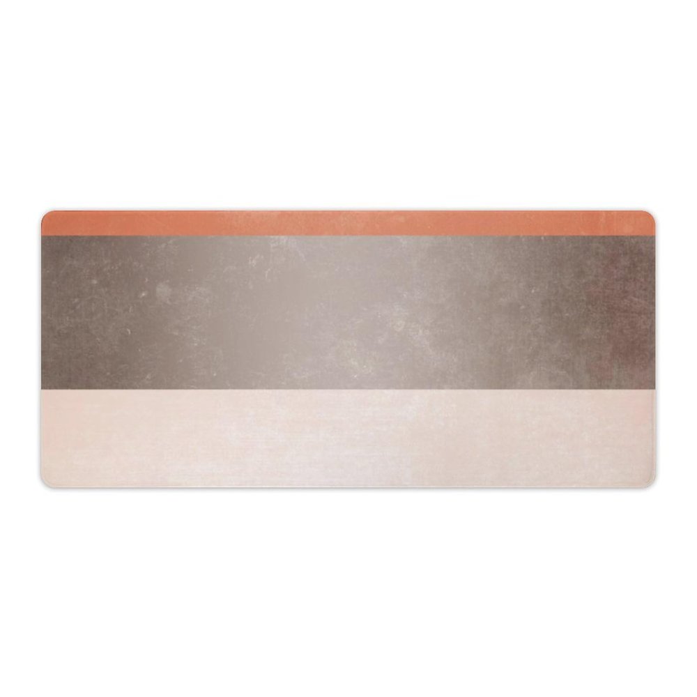 Large Mouse Pads, Coral Gray Stripes Gaming Mat Non Slip Desk Pad for Office or Gamer, 16" x 36"