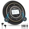 HOTT C105 Portable CD Player FM Transmitter Rechargeable Compact CD Player with Touch Buttons Backlit Display Black view 1