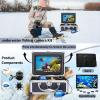 Homesally Under Water Cameras for Fishing, Fish Camera Underwater for Fishing 10000mah Fish Camera with 7 Inch LCD Monitor, Waterproof Camera, 195 Wide View, Live Scope Fish Finder for Ice Fishing view 2
