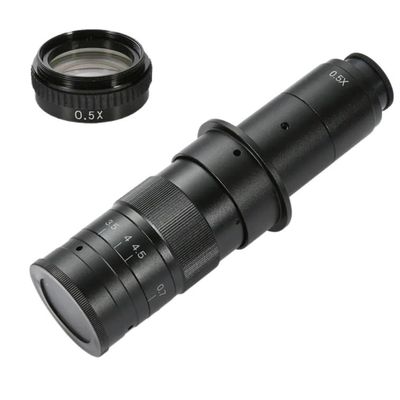 Microscope Observation Industrial Video Microscope C-Mount Lens 120X 180X 300X 0.3X 0.5X 2X Distance Lens(180X and 0.5X)