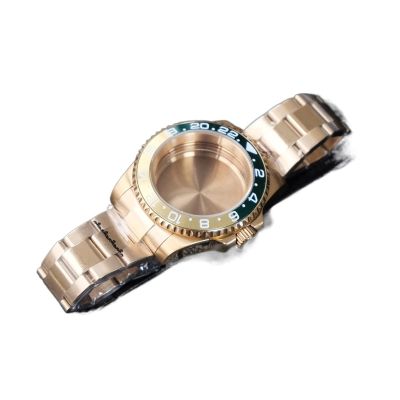 LFVFGHARAL Watch Case NH35 NH36 Movement Sapphire Crystal Watch Accessories Parts PVD Gold watch case(A2)