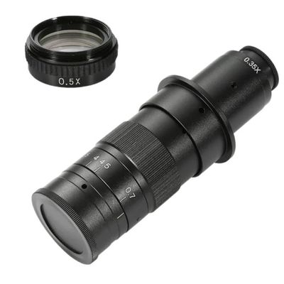 Microscope Observation Industrial Video Microscope C-Mount Lens 120X 180X 300X 0.3X 0.5X 2X Distance Lens(120X and 0.5X)