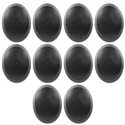 Audiosavings Bundle: (10) Control 16C/T-BK 6.5" 30w 70v Commercial Ceiling Speakers 4 Restaurant/Bar (10 Items)