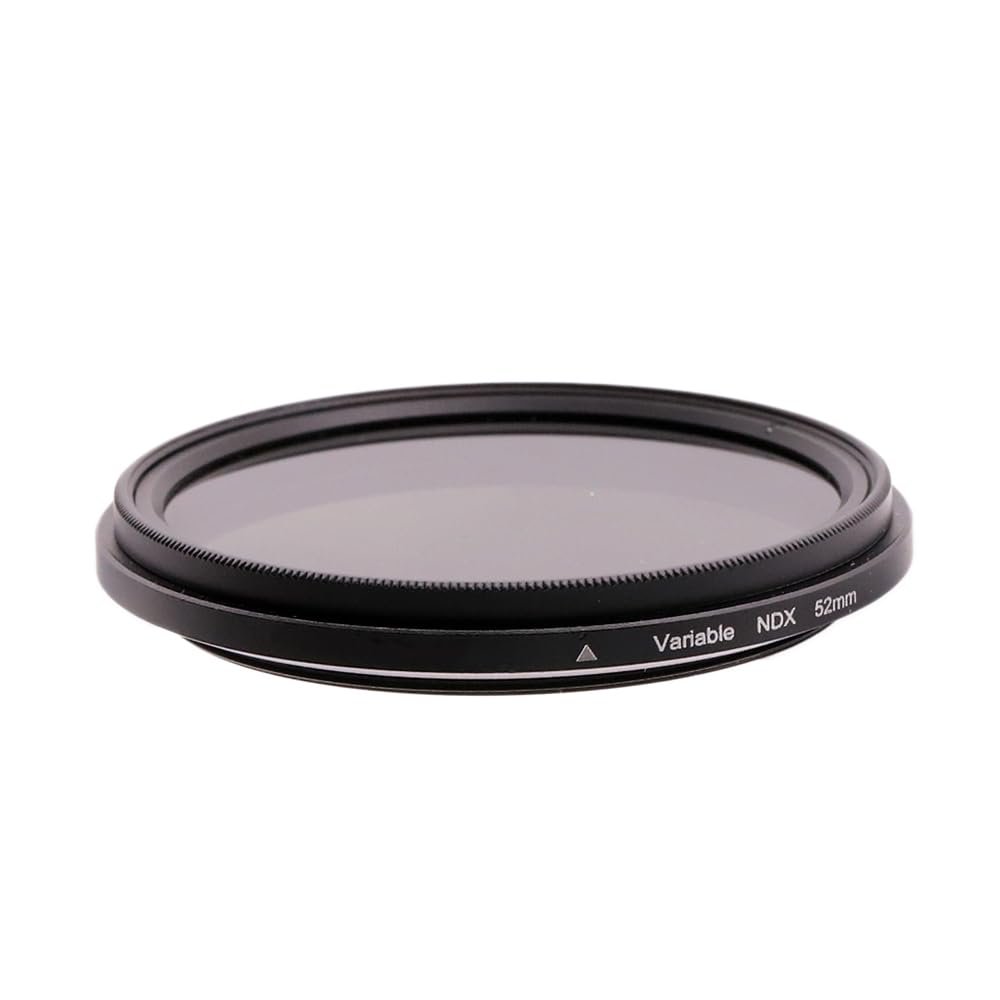 37/40.5/43/46/49/52/55/58/62/67/72/77/82/95mm Variable ND Filter ND2-ND400 ND Lens Filter for Camera Lens Adjustable Neutral Density Filter ND2-ND400 Water and Scratch Resistant ND Filter (52mm)