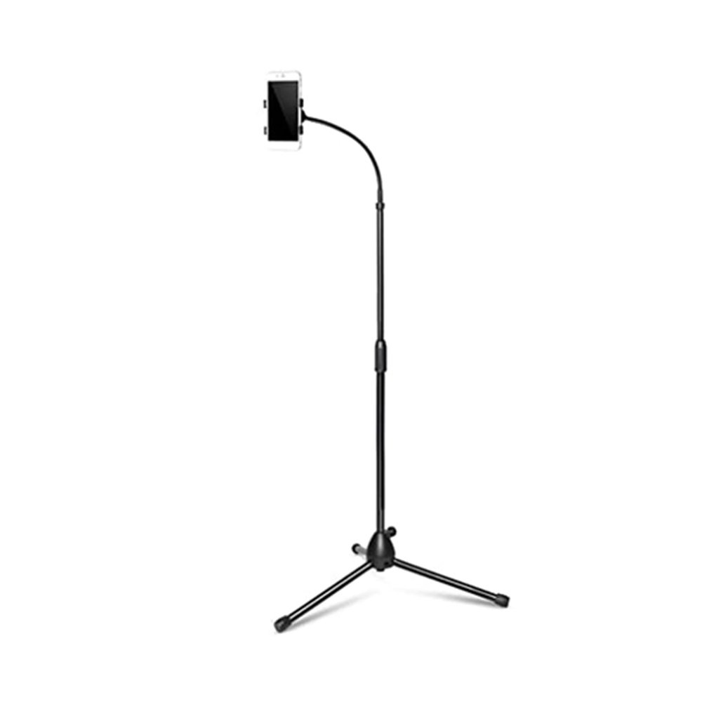 QICBYING Floor Stand, Tripod Stand, 360 Rotating Height Adjustable Floor Tablet Tripod Stand for Phone/Tablet Holder 3.5-10.5 Inch(Mobile Phone Holder)