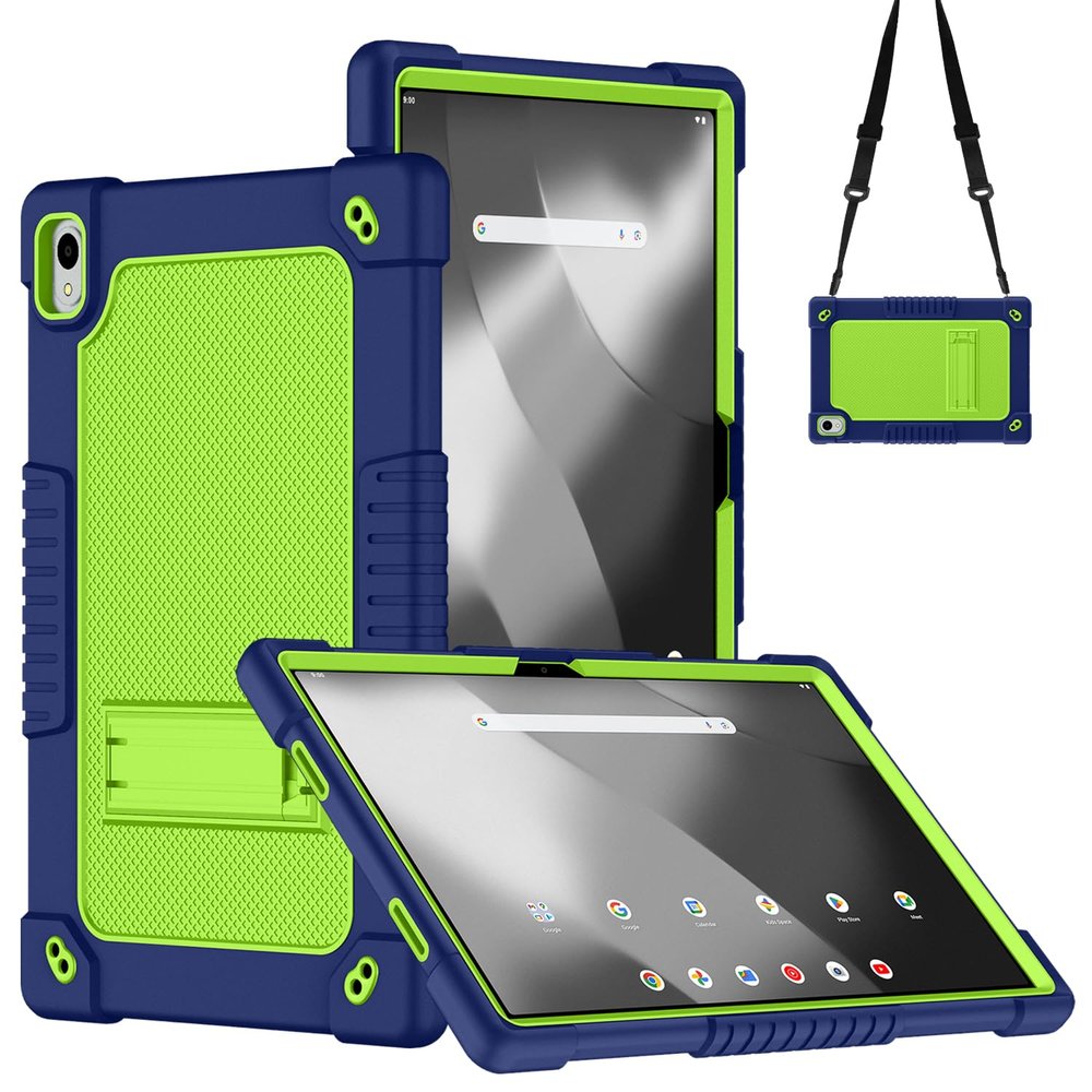 Kebiory for Onn 12.1 inch Tablet Pro 100146663 Case/for Onn 12.1" Tablet Pro 2024 Kids Friendly Case with Shoulder Strap Stand for New Walmart Onn 12.1 inch Tablet Pro 2024 Model Case (Navygreen)