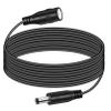 16FT/5M 12V DC Power Extension Cable  2.1mm x 5.5mm Male to Female Cord, Compatible with Security Cameras, CCTV, Routers, LED Lights, Pure Copper Wire for Stable Power Transmission view 1