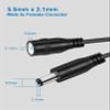 16FT/5M 12V DC Power Extension Cable  2.1mm x 5.5mm Male to Female Cord, Compatible with Security Cameras, CCTV, Routers, LED Lights, Pure Copper Wire for Stable Power Transmission view 2