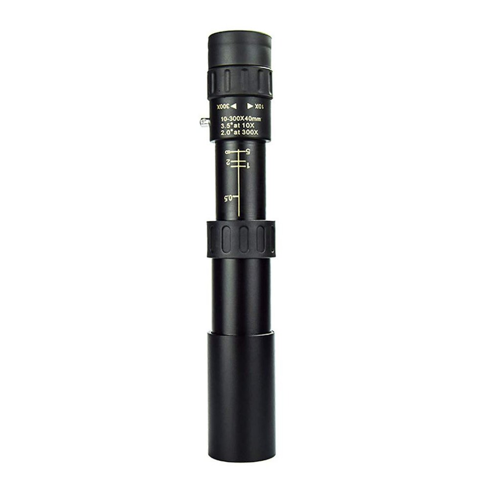 YANYO Portable Monocular 4K 10-300X40mm Telephoto Zoom Monocular Telescope with Portable Outdoor High Power Lightweight Telescope Without Tripod for Birdwatching Camping