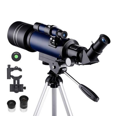 YANYO Portable Monocular Astronomical Telescope 70mm Refractor Telescope Moon Watching for Kids Adults Astronomy Beginners 16X 67X Lens with Finder Scope