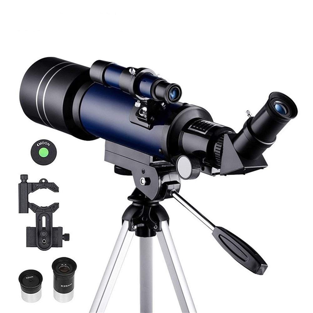 YANYO Portable Monocular Astronomical Telescope 70mm Refractor Telescope Moon Watching for Kids Adults Astronomy Beginners 16X 67X Lens with Finder Scope