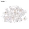 uxcell Telephone Modular Plug Male RJ11 Connectors, Copper Core 6P4C Clear 20pcs view 2
