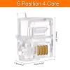 uxcell Telephone Modular Plug Male RJ11 Connectors, Copper Core 6P4C Clear 20pcs view 3