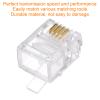 uxcell Telephone Modular Plug Male RJ11 Connectors, Copper Core 6P4C Clear 20pcs view 4