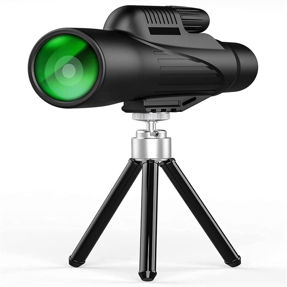 DONGDAWAN Ultra Hd, 12X50 Monocular Telescope, High Power Monocular with Smartphone Holder & Tripod, Waterproof Zoom Telescope, BAK4 Prism Dual Focus for Hunting Bird Watching
