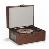 Yintiny Vintage-Style Portable CD Player with Bluetooth, Brown Leather view 1