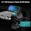 Wireless Bluetooth FM Transmitter Adapter Voice Notifications of Navigation PD Quick Charge view 2