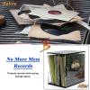 LZMZMQ Acrylic Vinyl Record Holder, Small Countertop Albums Books CDs Storage Organizer Box 1 2 3 Tier, for Tea House/Bedroom/Study/Bars/Living Room/Restaurants(Blue,2 Grids) view 2