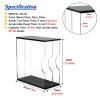 LZMZMQ Table Top Vinyl Record Holder Box, Clear Acrylic Vinyl Record Display Rack for Hotels/Bars/Party/Concerts, 25-30 LP Albums Books Organizer, Saving Space(Blue) view 2