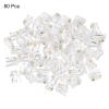 uxcell Telephone Modular Plug Male RJ11 Connectors, Copper Core 4P4C Clear 80pcs view 2