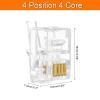 uxcell Telephone Modular Plug Male RJ11 Connectors, Copper Core 4P4C Clear 120pcs view 3