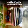 EVEO 200 Vinyl Record Sleeves Outer  Crystal Clear Outer Vinyl Sleeves LP Album Covers 12.75"x12.75" | Perfect Fit Protective 3 Mil Protection for Single & Double LPs - Archival Standard view 3