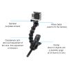 Flexible Camera Clamp Mount with Adjustable 8 Section Gooseneck, Universal Sports Camera Accessory, Sturdy Plastic Material, Clamp for Handle, Railing or Desktop view 2
