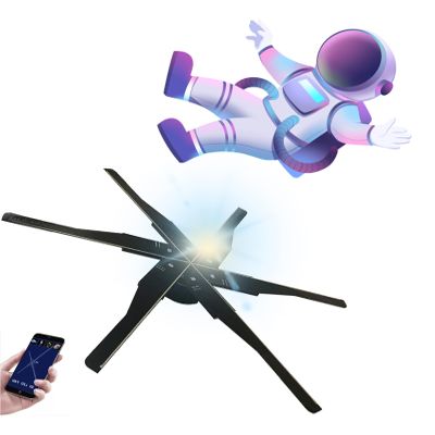 3d Hologram Projector,6 Blades Hologram Fan,screenless Display,high Definition,for outdoor Advertising
