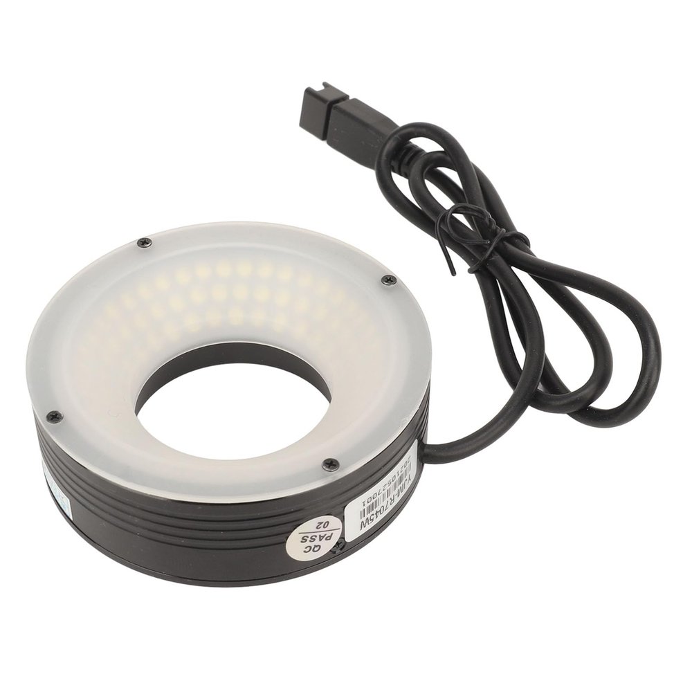 POENVFPO Microscope LED Circle Lamp, Aluminum Alloy Microscope Circle Light Microscope Camera LED Lamp for Camera Binocular Stereo Microscope 24V