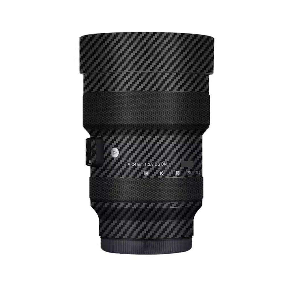 Camera Skin Wrap Lens Skins Protector Anti-Scratch Coat Wrap Cover Sticker for Sigma Art 14-24mm F2.8 DG DN Fit for Sony Mount Camera 1:2.8 14-24 2.8(Carbon Fiber Black)